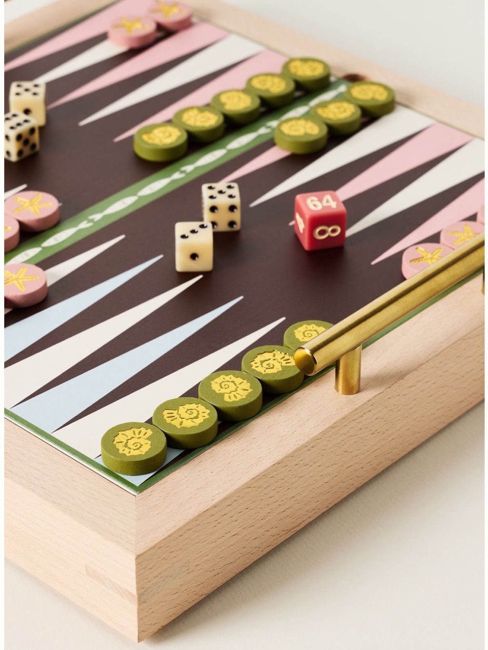 ANTHROPOLOGIE➕NWT 2-1 Woodrn Backgammon & Checkers Game